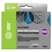 Картридж струйный Cactus CS-LC900C голубой (16.6мл) для Brother DCP-110/115/120/MFC-210/215/FAX-1840