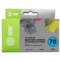 Картридж струйный Cactus CS-C9452A №70 голубой (130мл) для HP DJ Z3100