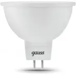 Лампа светодиодная Gauss Black 7Вт цок.:GU5.3 рефлек. 220B 4100K св.свеч.бел.нейт. MR16 (упак.:10шт) (101505207)