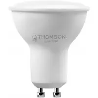 Лампа светодиодная Thomson TH-B2053 8Вт цок.:GU10 полусф. 220B 3000K св.свеч.бел.теп. MR16 (упак.:1шт)