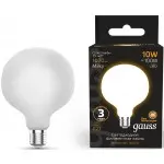 Лампа светодиодная Gauss Filament 189202110 10Вт цок.:E27 шар 220B 3000K св.свеч.бел.теп. (упак.:1шт)