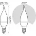 Лампа светодиодная Gauss Basic 1034116 5.5Вт цок.:E14 свеча 180B 3000K св.свеч.бел.теп. (упак.:10шт)