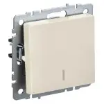 Выключатель IEK Brite ВС10-1-1-БрКр скрыт. 1кл. с подсветкой IP20 бежевый (упак.:1шт) (BR-V10-1-10-K10)