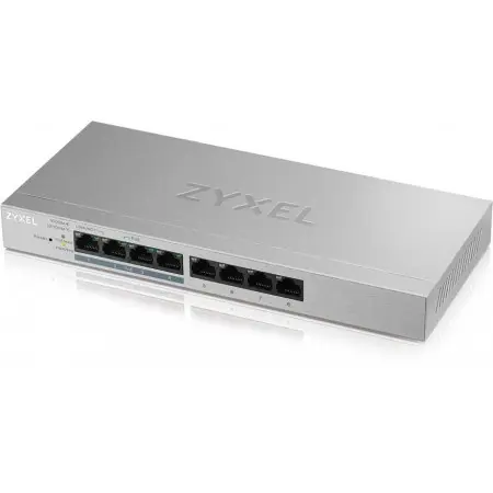 Коммутатор Zyxel GS1200-8HPV2-EU0101F (L2) 8x1Гбит/с 4PoE+ 60W управляемый