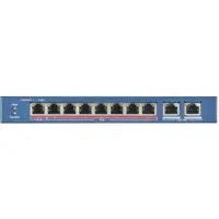 Коммутатор Hikvision DS-3E0310HP-E 8x100Мбит/с 2x1Гбит/с 7PoE+ 1PoE++ 110W неуправляемый