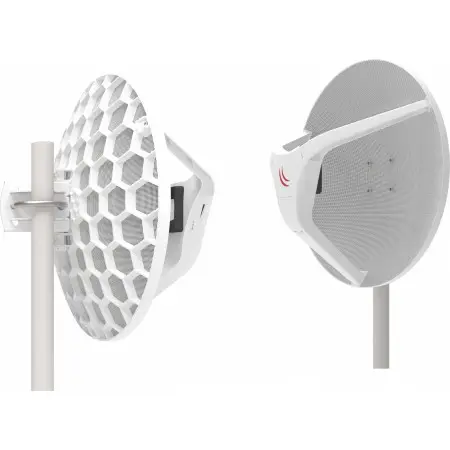 Повторитель беспроводного сигнала MikroTik Wireless Wire Dish (RBLHGG-60ADKIT) 10/100/1000 белый (упак.:2шт)