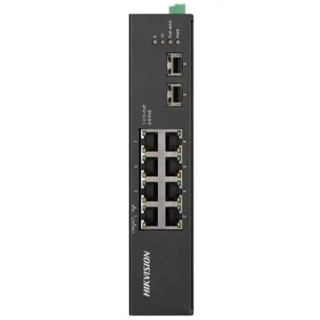 Коммутатор Hikvision DS-3T0510HP-E/HS 8x1Гбит/с 2SFP 6PoE+ 2PoE++ 110W неуправляемый