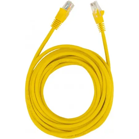 Патч-корд Buro UTP 4 пары cat.5E CCA molded 5м желтый RJ-45 (m)-RJ-45 (m)