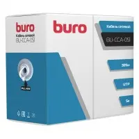 Кабель сетевой Buro BU-CCA-051 UTP 4 пары cat.5E solid 0.51мм CCA 305м серый