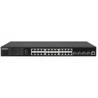 Коммутатор Osnovo SW-24G4X-1L (L3) 28x1Гбит/с 4SFP+ 24PoE 400W управляемый