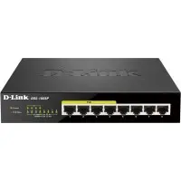Коммутатор D-Link DGS-1008P/F1A 8x1Гбит/с 4PoE 80W неуправляемый
