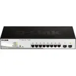 Коммутатор D-Link DGS-1210-10P/F3A (L2) 8x1Гбит/с 2SFP 8PoE 65W настраиваемый