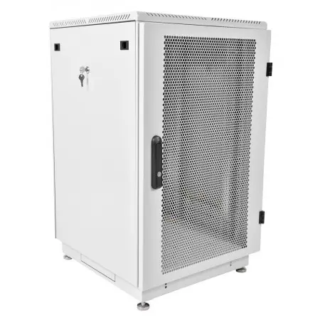 Шкаф коммутационный ЦМО (ШТК-М-22.6.8-44АА) напольный 22U 600x800мм пер.дв.перфор. задн.дв.перфор. 2 бок.пан. 330кг серый 655мм 61.74кг 180град. 1140мм IP20 металл