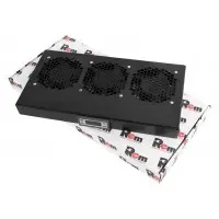 Модуль вентиляторный Rem (R-FAN-3K-1U-9005) 3 вент. с контроллером черный (упак.:1шт)