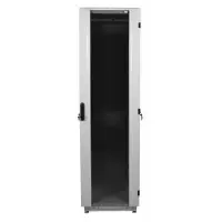 Шкаф серверный ЦМО (ШТК-М-42.6.10-1ААА-9005) напольный 42U 600x1000мм пер.дв.стекл задн.дв.стал.лист 2 бок.пан. направл.под закл.гайки 1010кг черный 855мм 133кг 180град. 2030мм IP20