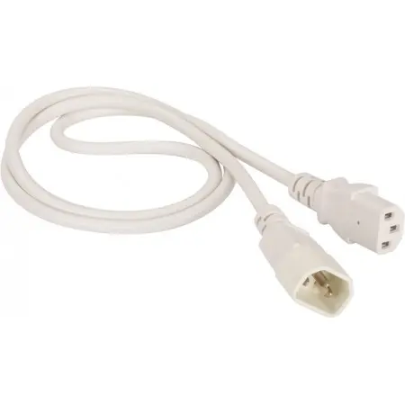 Шнур питания Lanmaster LAN-PP13/14-0.5-WH C13-С14 проводник.:3x0.75мм2 0.5м (упак.:1шт) белый