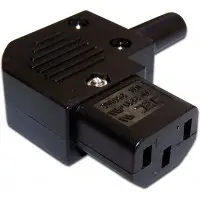 Вилка Lanmaster LAN-IEC-320-C13/90 (упак.:1шт) 1м черный