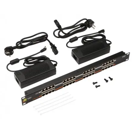 Патч-панель Lanmaster POE LAN-PP16-POE/A2 19" 1U 16xRJ45 кат.5e