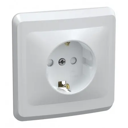 Розетка силов. IEK Вега ERV14-K01-16-DM одинар. скрыт. зазем. штор. крыш. IP20 белый (упак.:1шт)