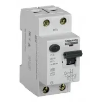 Выключатель дифф.тока УЗО IEK MDV15-2-025-030 ВД1-63 Generica 25A 4.5kA 30мА AC 2П 230В 2мод серый (упак.:1шт)