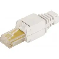 Коннектор Lanmaster полевой (LAN-TMP-U5E-WH) UTP кат.5E RJ45 с защитным колпачком белый (упак.:1шт)