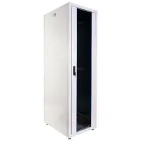 Шкаф серверный ЦМО (ШТК-Э-42.8.10-13АА) напольный 42U 800x1000мм пер.дв.стекл металл 2 бок.пан. направл.под закл.гайки 710кг серый 915мм 114кг 180град. 1987мм IP20 сталь