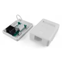 Розетка Hyperline SB1-1-8P8C-C6-WHRJ45 1 кат.6 UTP бел. (упак.:1шт)
