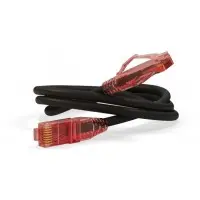 Патч-корд Hyperline PC-LPM-UTP-RJ45-RJ45-C5e-0.3M-LSZH-BK PC-LPM-UTP-RJ45-RJ45-C5E-0.3M UTP RJ-45 вил.-вилка RJ-45 кат.5E 0.3м черный LSZH (уп.:1шт) 24AWG