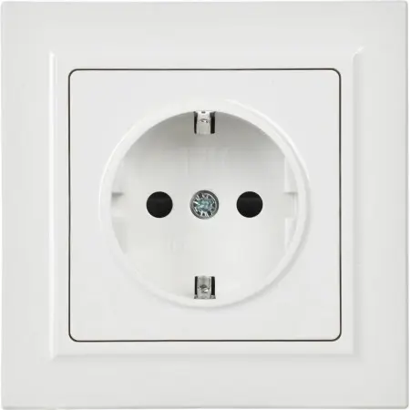 Розетка силов. IEK Brite РСР14-1-0-БрБ BR-R14-16-K01-F одинар. скрыт. зазем. штор. IP20 белый (упак.:1шт)