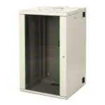 Шкаф коммутационный Lande Proline (LN-PR20U6060-LG-111) настенный 20U 600x600мм пер.дв.стекл задн.дв.стал.лист направл.под закл.гайки 100кг серый 495мм 43кг 996мм IP20 сталь