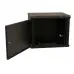 Шкаф коммутационный WRline (WR-TW-1245-SR-RAL9004) настенный 12U 600x450мм пер.дв.металл 2 бок.пан. направл.под винты 60кг черный 350мм 650мм IP20 сталь