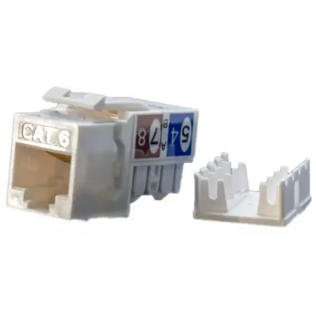 Модуль Hyperline KJ9-8P8C-C6-90-WH информ. KeystoneRJ45 1 кат.6 бел. (упак.:1шт)