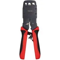 Инструмент обжимной Hyperline HT-3008AR для RJ-45/RJ-12/RJ-11 (упак:1шт) черный/красный