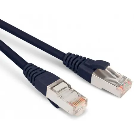 Патч-корд Hyperline PC-LPM-STP-RJ45-RJ45-C5e-1.5M-LSZH-BK PC-LPM-STP-RJ45-RJ45-C5E-1.5M F/UTP RJ-45 вил.-вилка RJ-45 кат.5E 1.5м черный LSZH 26AWG