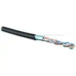 Кабель информационный Hyperline FUTP4-C5E-S24-OUT-LSZH-BK-500 кат.5E F/UTP 4 пары 24AWG LSZH внешний 500м черный