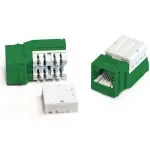 Модуль Hyperline KJNE-8P8C-C5E-90-GN информ. KeystoneRJ45 кат.5E зел. (упак.:1шт)