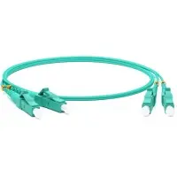 Патч-корд Hyperline FC-D2-503-LC/PR-LC/PR-H-1M-LSZH-AQ FC-D2-503-LC/PR-LC/PR-H-1M 2x50/125 OM3 LC дуплекс-LC дуплекс 1м LSZH аквамарин