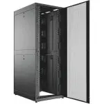 Шкаф серверный C3 Solutions (C3.RF4802) напольный 48U 600x1200мм пер.дв.перфор. задн.дв.перфор. 2 бок.пан. направл.под закл.гайки 1400кг черный 150кг 2249мм сталь