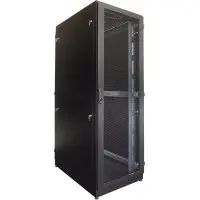 Шкаф серверный ЦМО (ШТК-М-42.8.12-48АА-9005) напольный 42U 800x1200мм пер.дв.перфор. задн.дв.перфор.2-хст. направл.под закл.гайки 1200кг черный 1055мм 176кг 180град. 2030мм IP20 металл