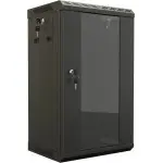 Шкаф коммутационный Hyperline (TDB-6U-GP-RAL9004) настенный 6U 390x300мм пер.дв.стекл задн.дв.спл.стал.лист направл.под винты 60кг черный 225мм 11.8кг 366.5мм IP20 металл