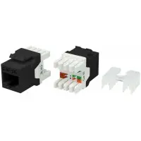 Модуль Hyperline KJ8-8P8C-C5E-180-BK информ. KeystoneRJ45 кат.5E черн. (упак.:1шт)