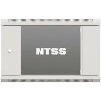Шкаф коммутационный NTSS Премиум (NTSS-W6U6045GS-2) настенный 6U 600x450мм пер.дв.стекл 60кг серый 365мм 16кг 220град. 370мм IP20 сталь