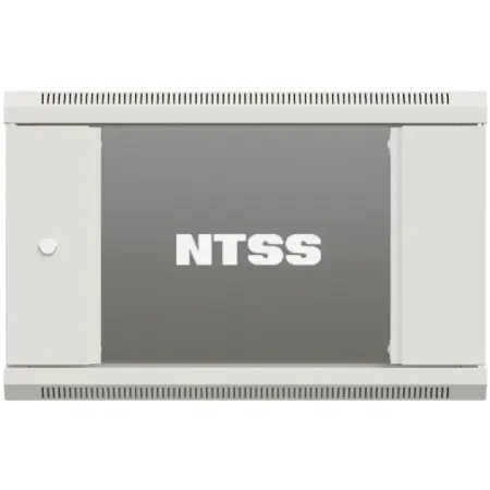 Шкаф коммутационный NTSS Премиум (NTSS-W9U6060GS-2) настенный 9U 600x600мм пер.дв.стекл 60кг серый 500мм 22кг 220град. 370мм IP20 сталь