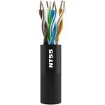 Кабель информационный NTSS NTSS-OUT-UTP4-5Е-PE-BL кат.5E U/UTP 4 пары 24AWG PE внешний 305м черный