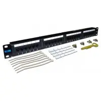Патч-панель Lanmaster TWT-PP24UTP 19" 1U 24xRJ45 кат.5e UTP