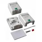 Коробка Lanmaster LAN-SA1/S-WH настенная 48x65x27мм крышка RJ45