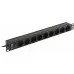 Блок распределения питания Lanmaster TWT-PDU19-10A9P4-3.0 гор.размещ. 9xSchuko базовые 10A C14 3м