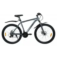 Велосипед Digma Modern горный (подростк.) рам.:16" кол.:26" серый 15кг (MODERN-26/16-AL-S-DGY)