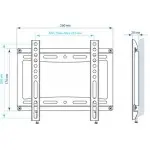 Кронштейн для телевизора Kromax IDEAL-5 белый 15"-47" макс.35кг настенный фиксированный