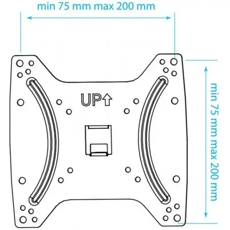 Кронштейн для телевизора Kromax OPTIMA-200 черный 15"-42" макс.25кг настенный фиксированный